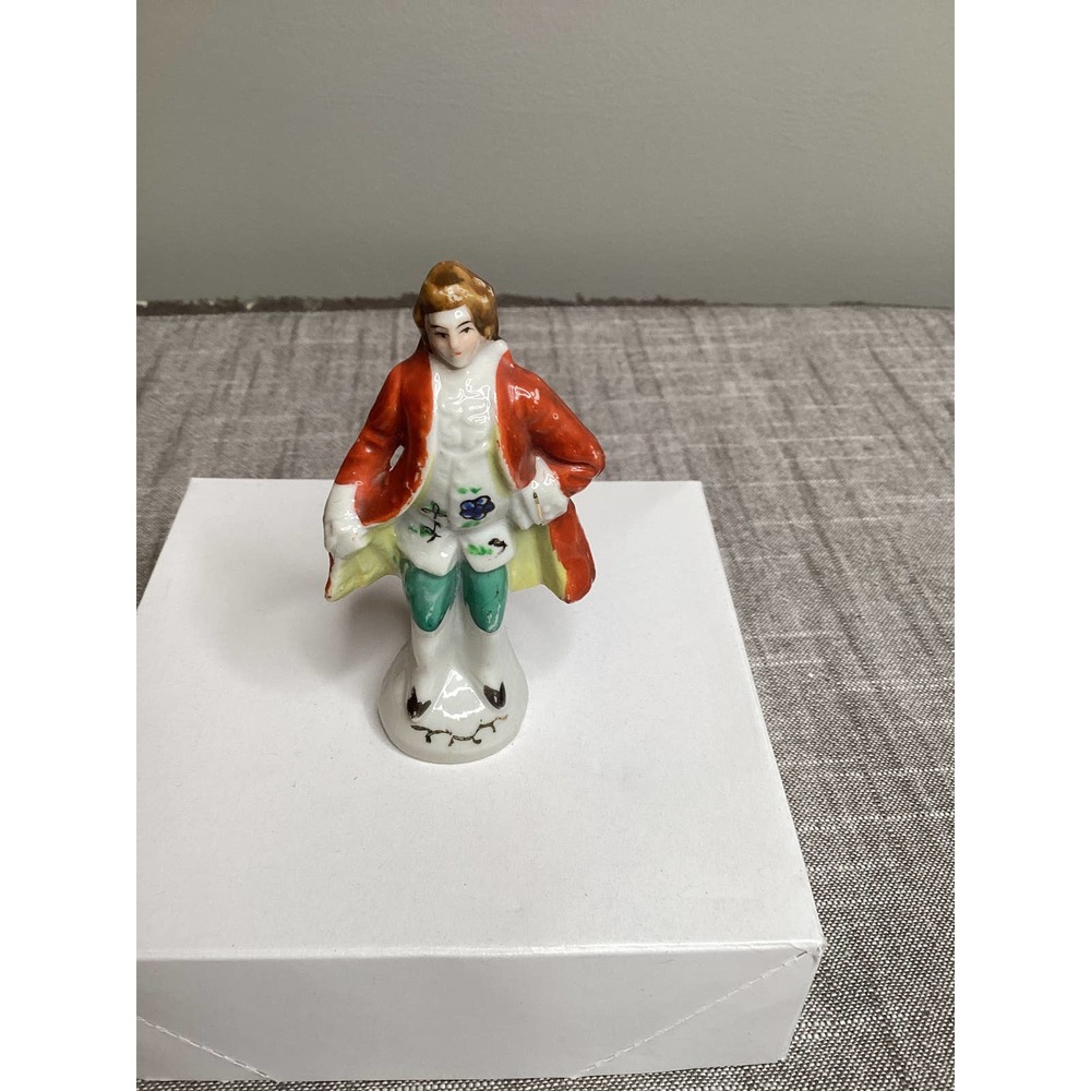 Vintage Colonial  Man in red coat